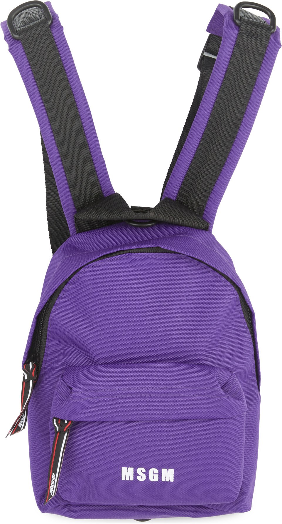 MSGM: Purple Small Micro Logo Backpack - 1