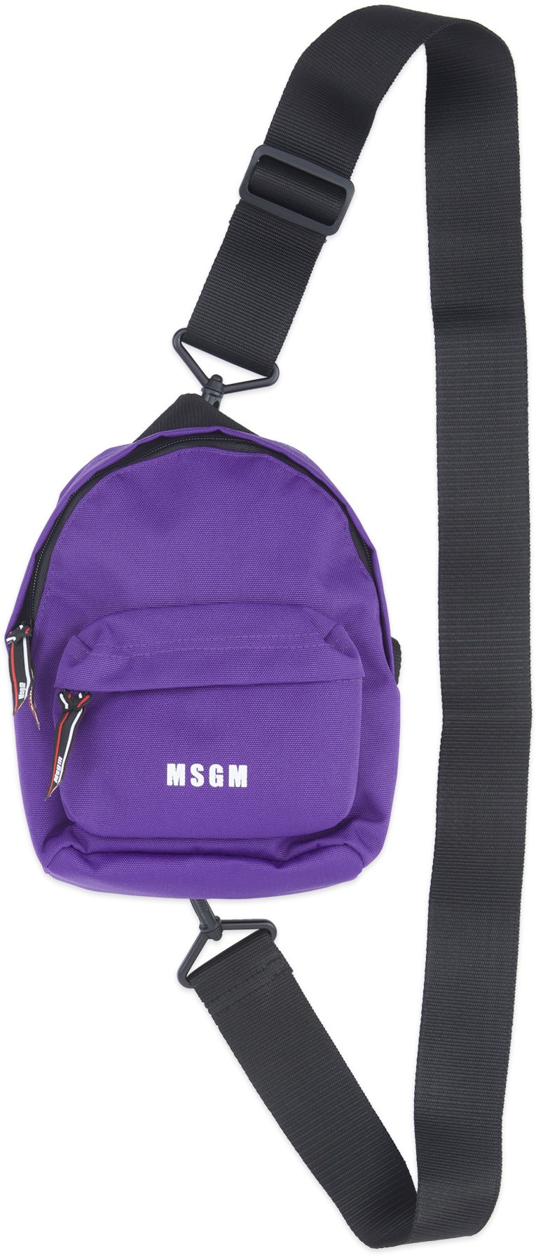 MSGM: Purple Small Micro Logo Backpack - 3