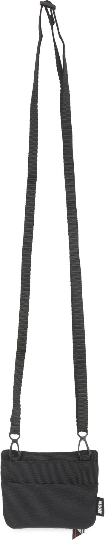 MSGM: Noir Mini Pochette à Logo Noir - 2