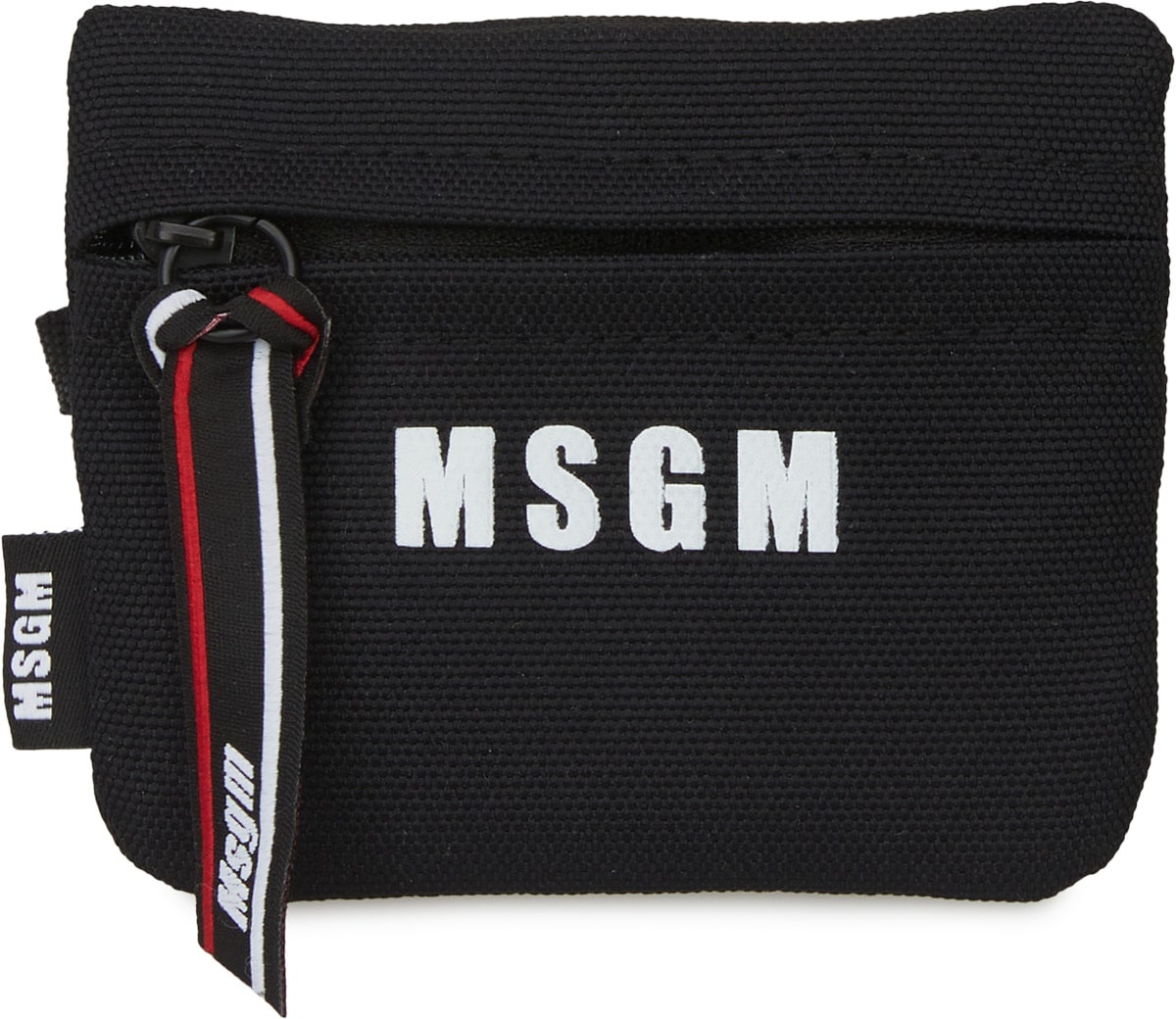 MSGM: Noir Mini Pochette à Logo Noir - 3