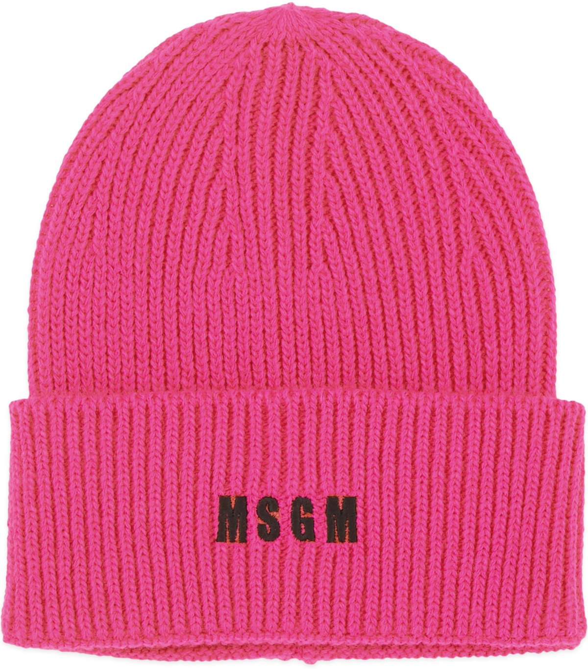 MSGM: Pink Micro Logo Docker Beanie - 1