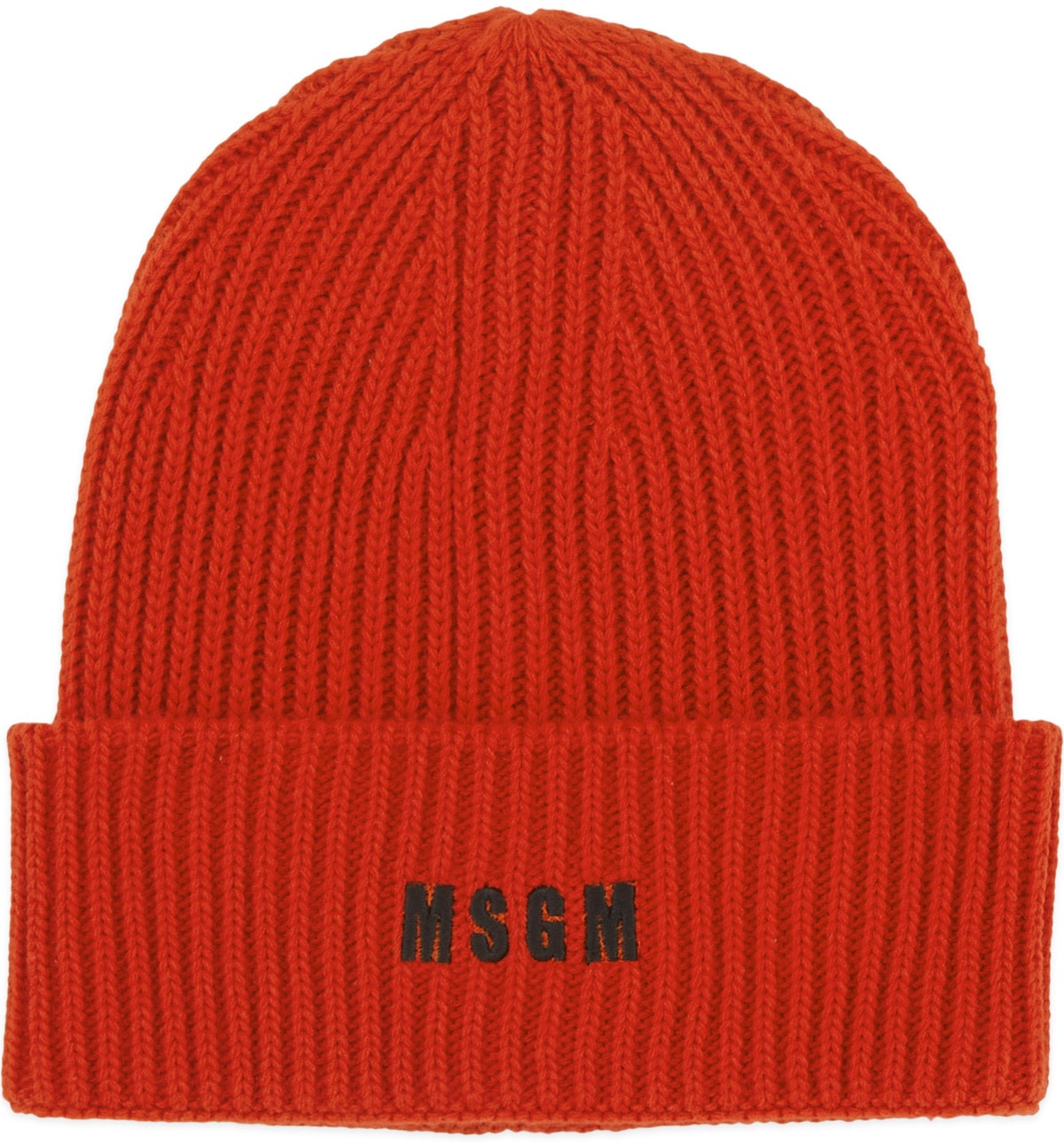 MSGM: Red Micro Logo Docker Beanie - 1