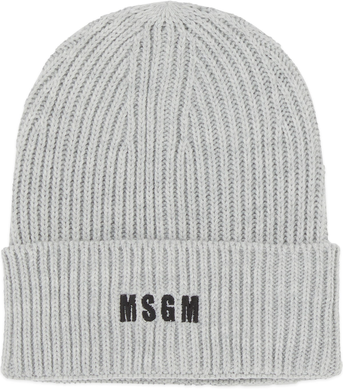 MSGM: Grey Micro Logo Docker Beanie - 1