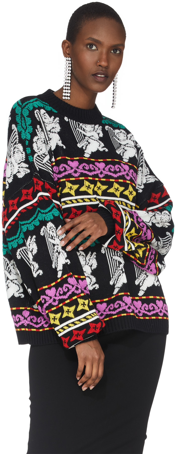 MSGM: Multicolor Cupid Knit Crew Sweater - 3