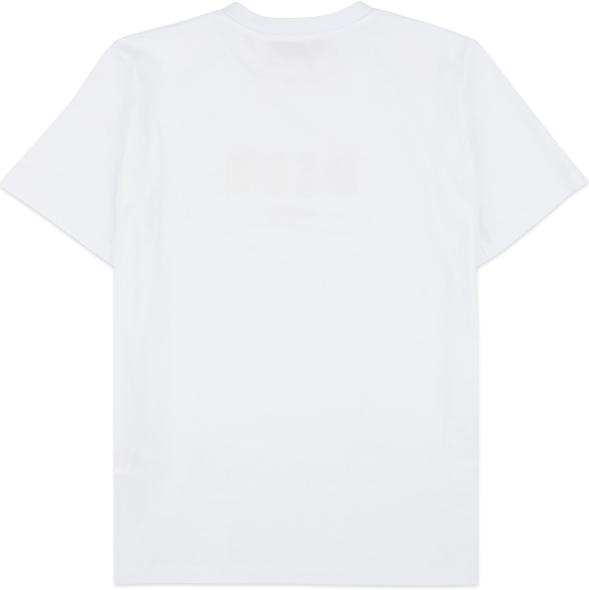 MSGM: Blanc T-shirt à logo argenté Blanc - 2