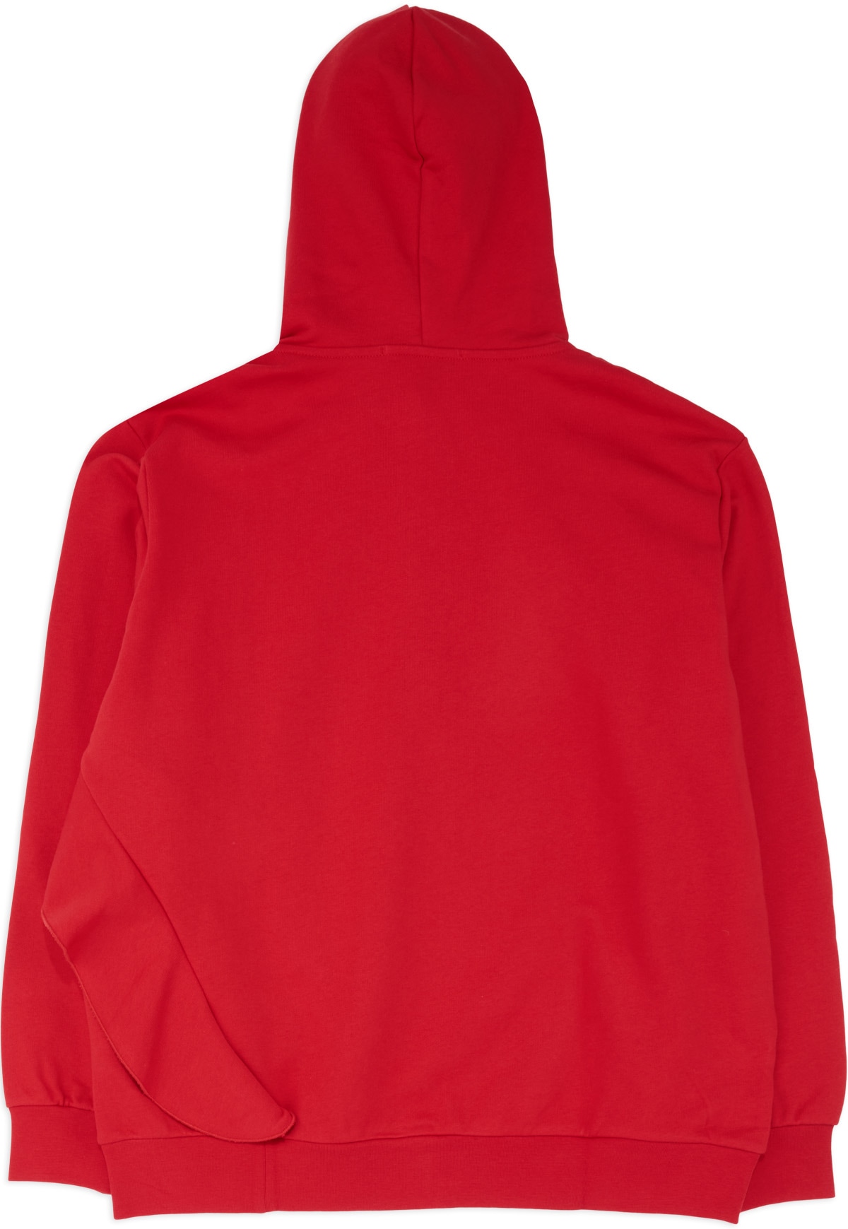 MSGM: Red Ruffles Embroidered Micro Logo Hoodie - 2