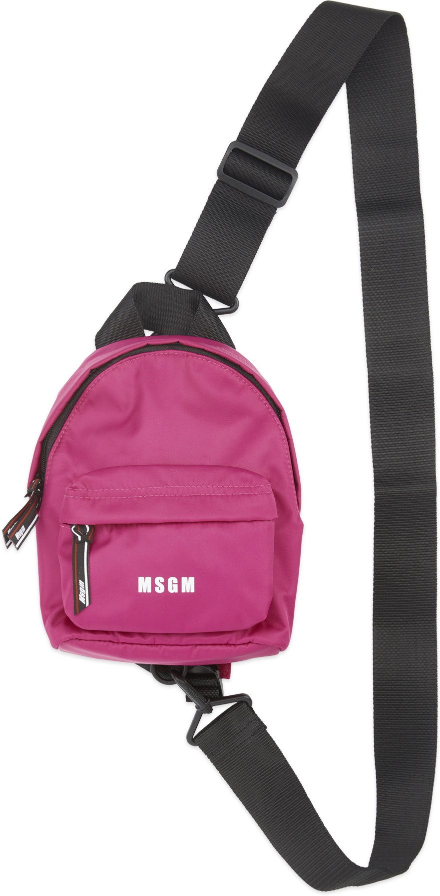 MSGM: Pink Small Micro Logo Backpack - 3