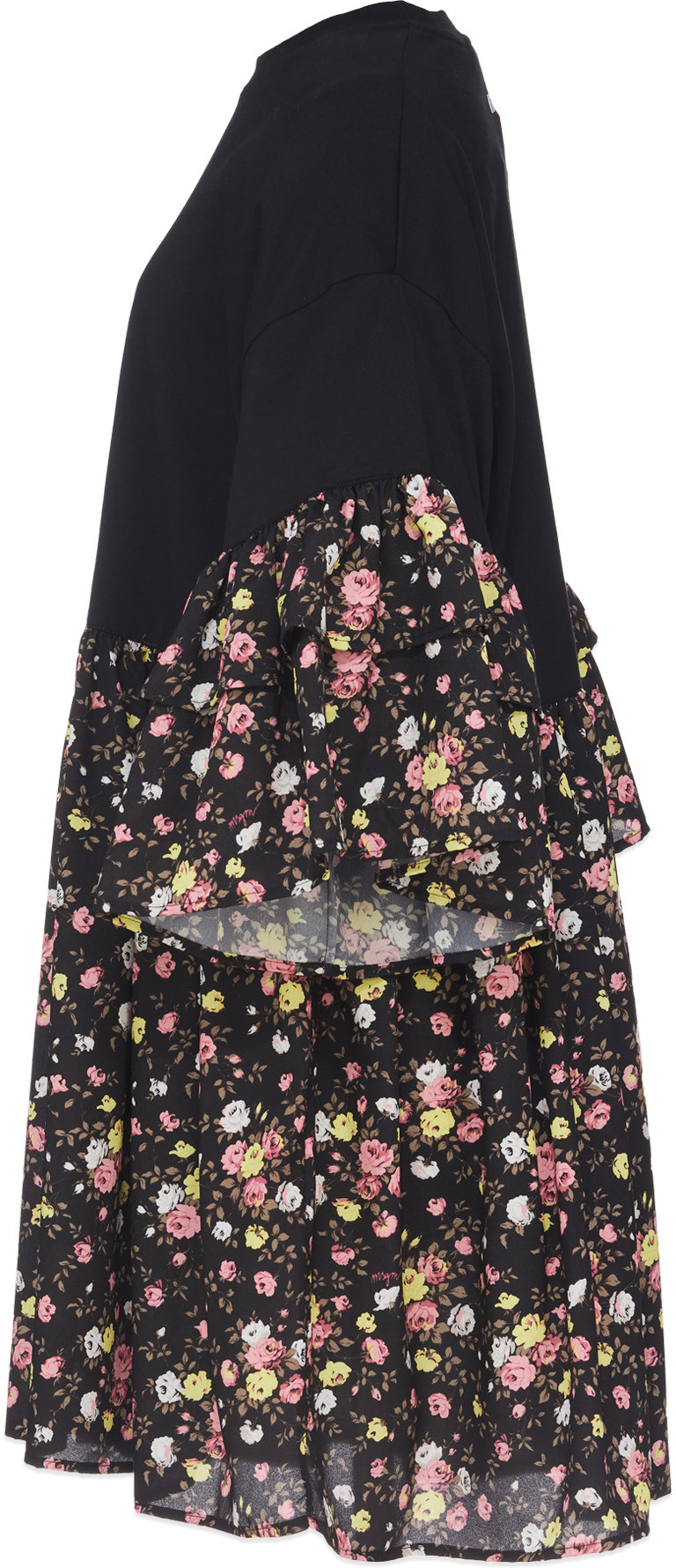 MSGM: Black Floral Ruffled Dress - 2