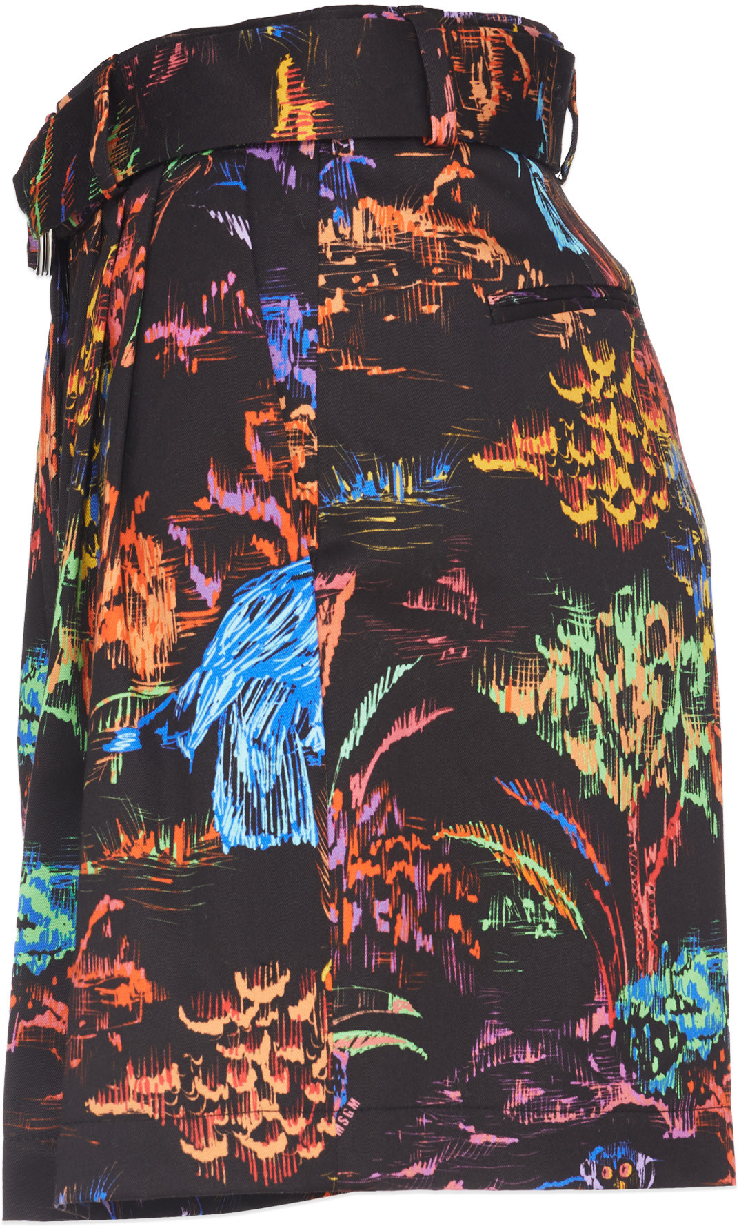 MSGM: Multicolor Jungle Print Shorts - 2