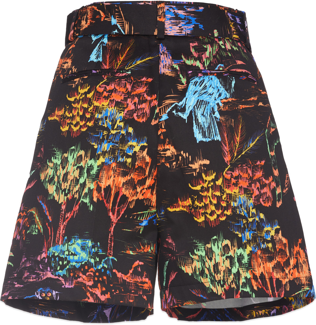 MSGM: Multicolor Jungle Print Shorts - 3