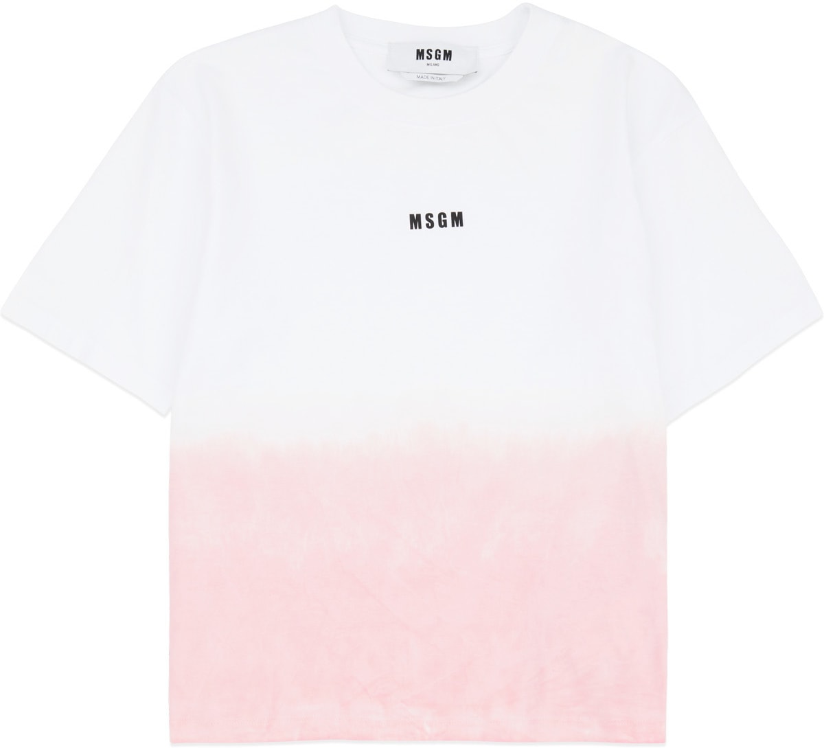 MSGM: White Gradient Micro Logo T-Shirt - 1