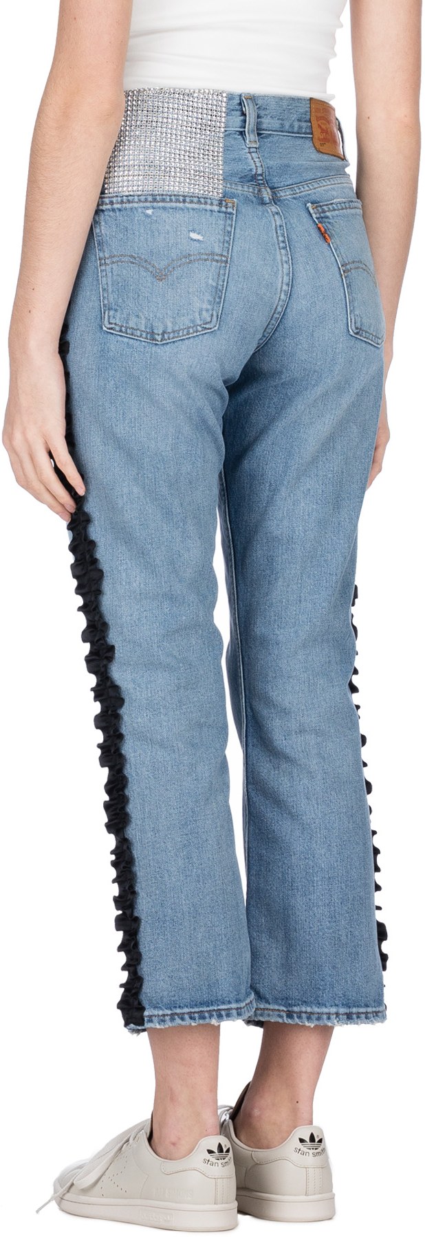 AAA: Blue Ribbon Rose Levis Bootcut Cropped Jeans - 3
