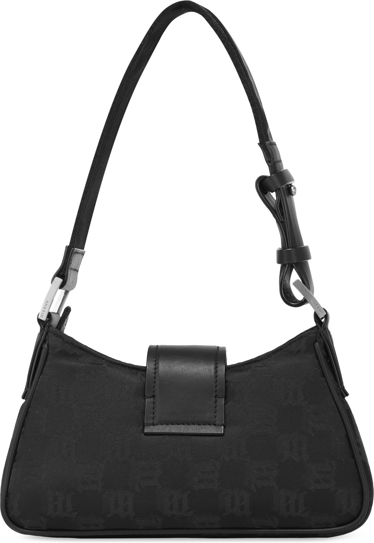 MISBHV: Black Small Nylon Monogram Shoulder Bag - 2