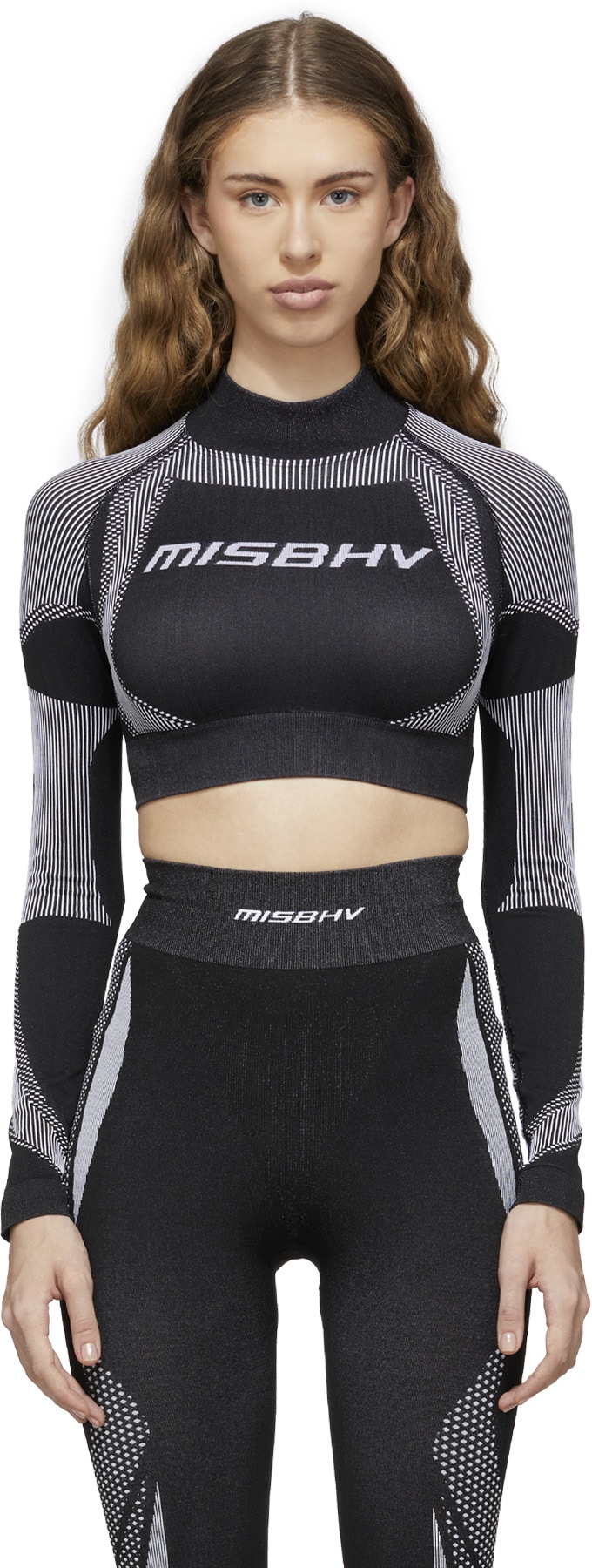 MISBHV: Multicolor Sport Active Cropped Long Sleeve Top - 1