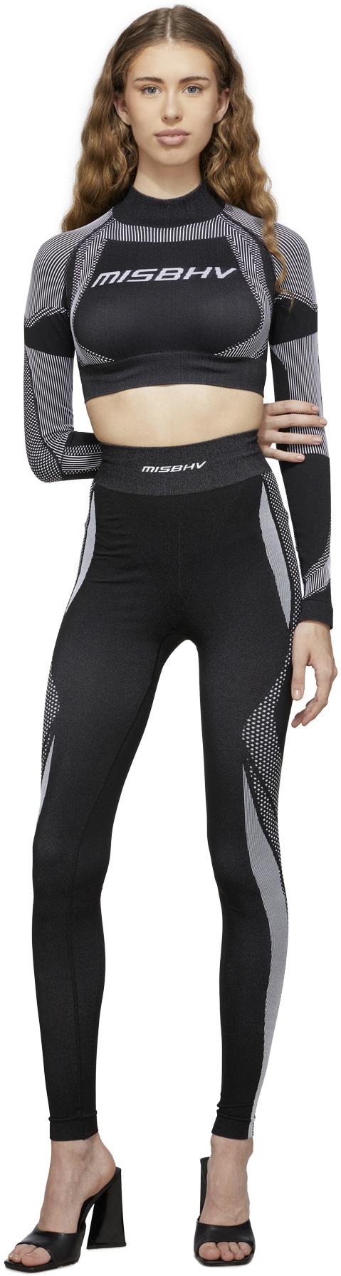 MISBHV: Multicolor Sport Active Cropped Long Sleeve Top - 4