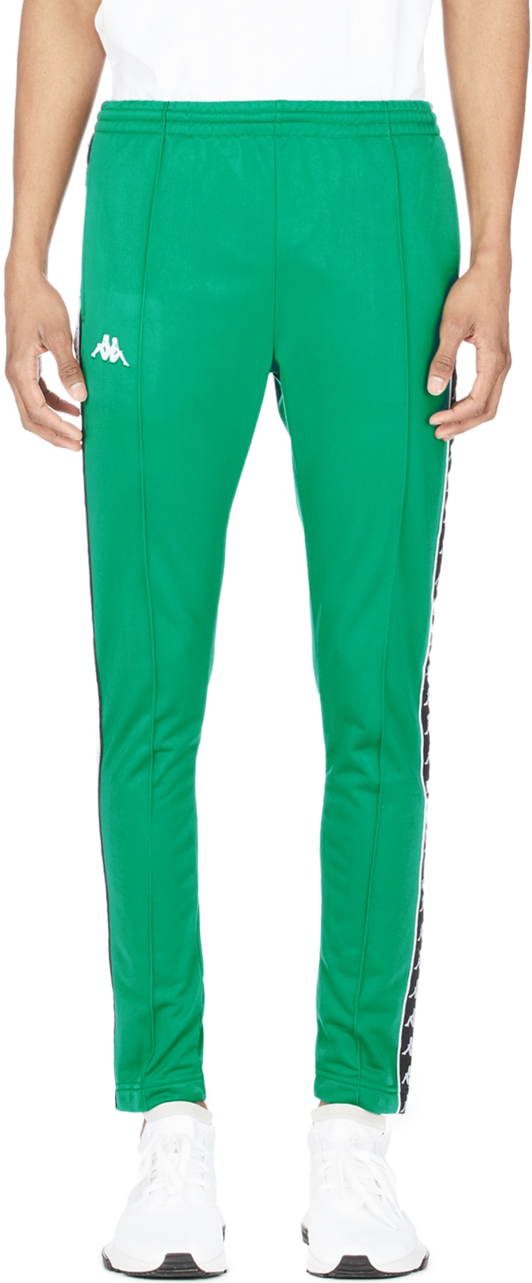 Kappa: Vert Pantalon de Survêtement Boutons Pressions 222 Banda Astoria Ajusté Vert - 1