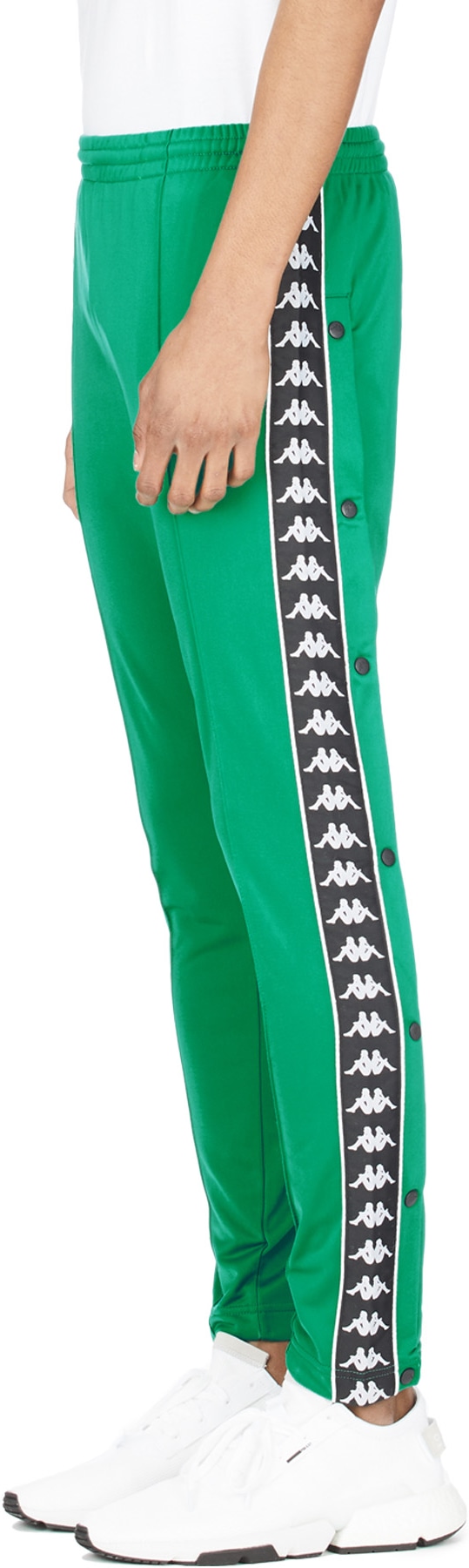Kappa: Vert Pantalon de Survêtement Boutons Pressions 222 Banda Astoria Ajusté Vert - 2