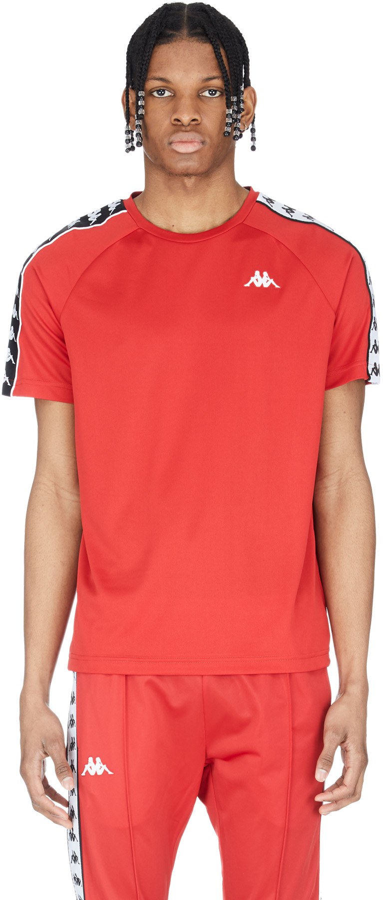 Kappa: Red 222 Banda Coenly Slim T-Shirt - 1