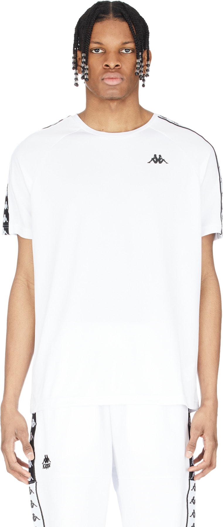 Kappa: White 222 Banda Coenly Slim T-Shirt - 1