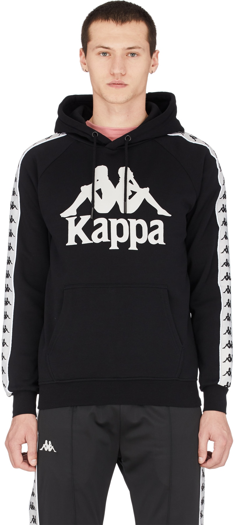 Kappa: Black 222 Banda Hurtado Hoodie - 1