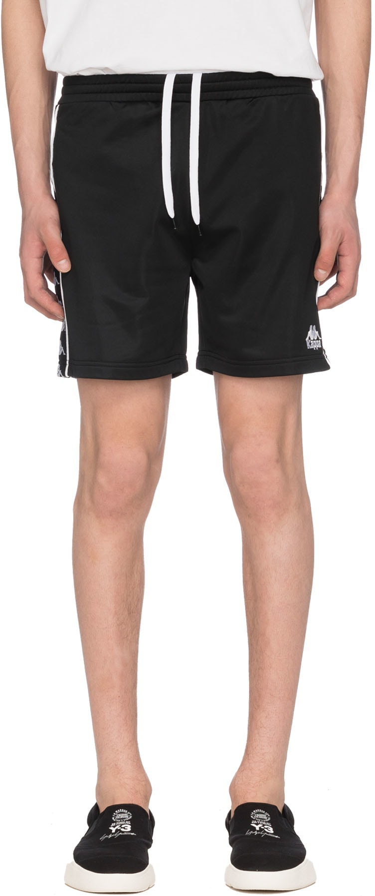 Kappa: Black Authentic Cole Slim Shorts - 1