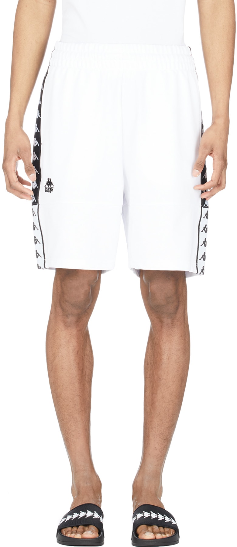 Kappa: White Authentic Biplus Bermuda Shorts - 1