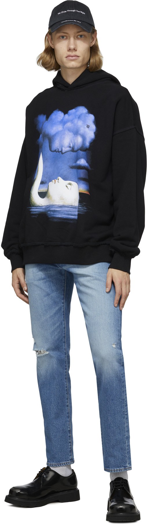 MISBHV: Black La Donna Del Lago Hoodie - 4