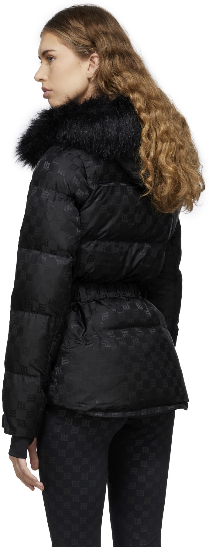 MISBHV: Black Browns London Ski Monogram Nylon Puffer - 3
