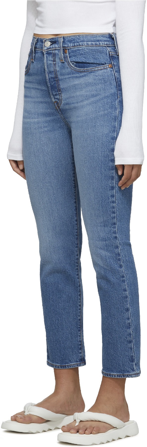 Levis: Blue Wedgie Straight Fit Jeans - 2