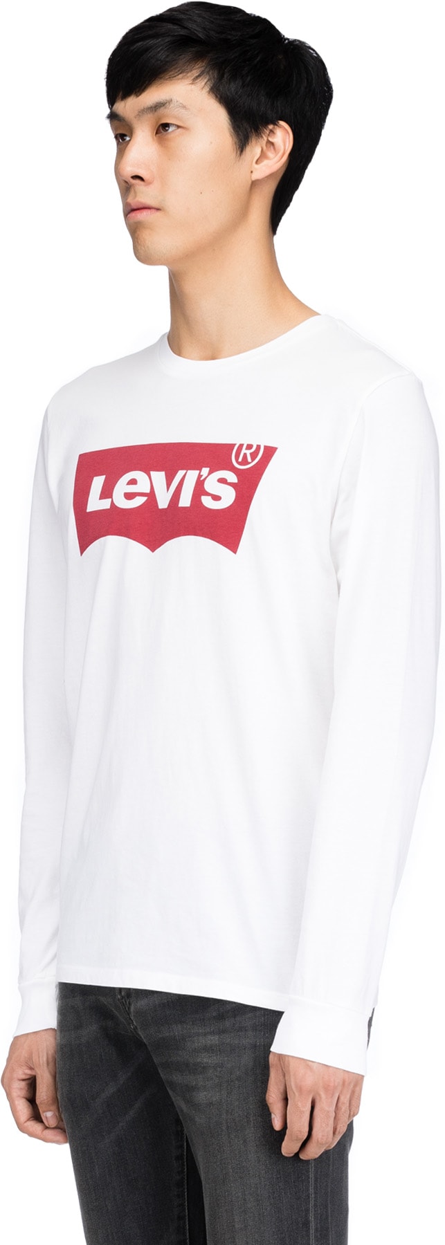 Levis: White Classic Long Sleeve logo T-Shirt - 2