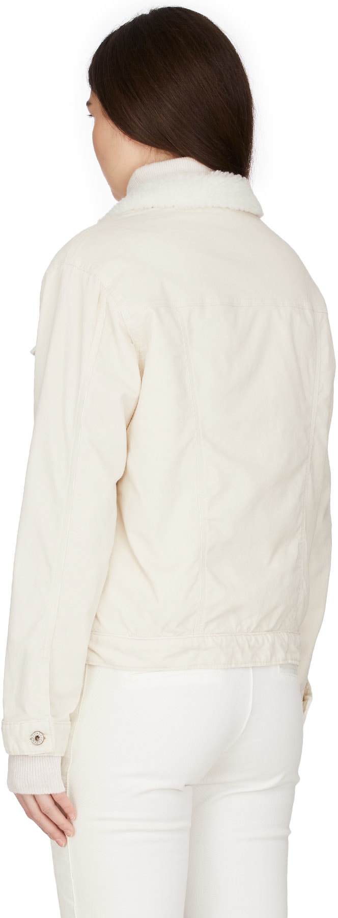 Naked & Famous: White Sherpa Jacket - 2