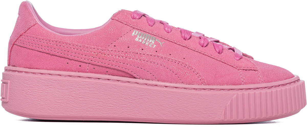 Puma: Pink Basket Platform Reset - 1