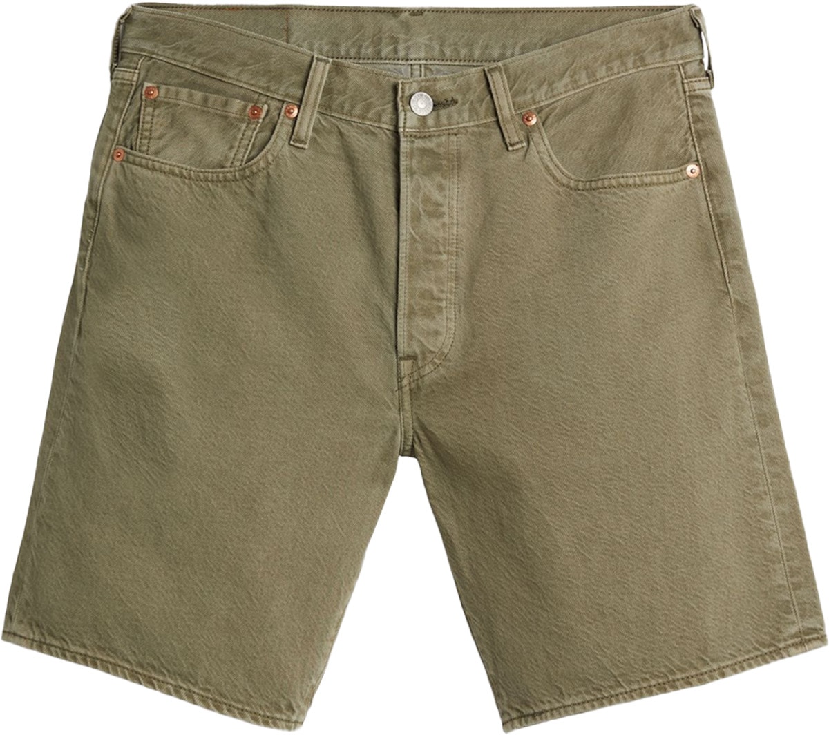 Levis: Green 501 Original Shorts - 1