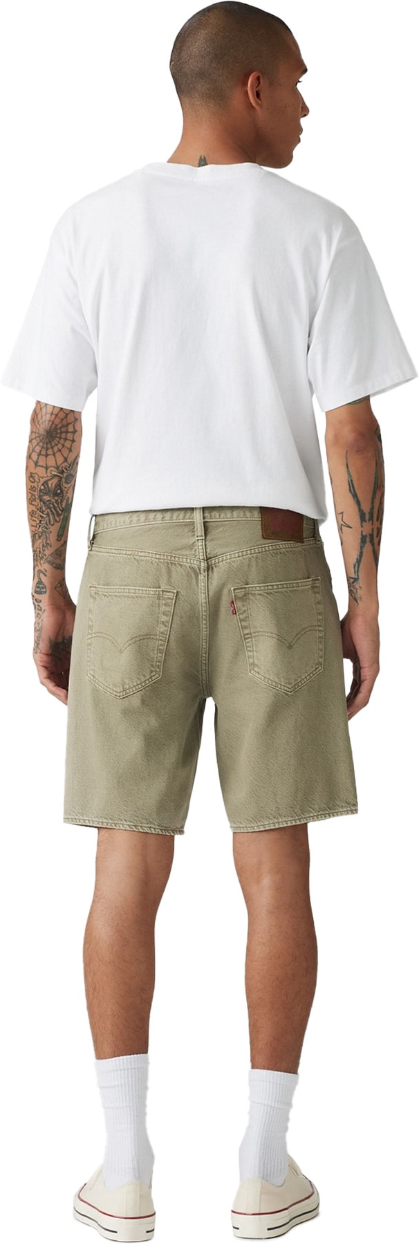 Levis: Green 501 Original Shorts - 4