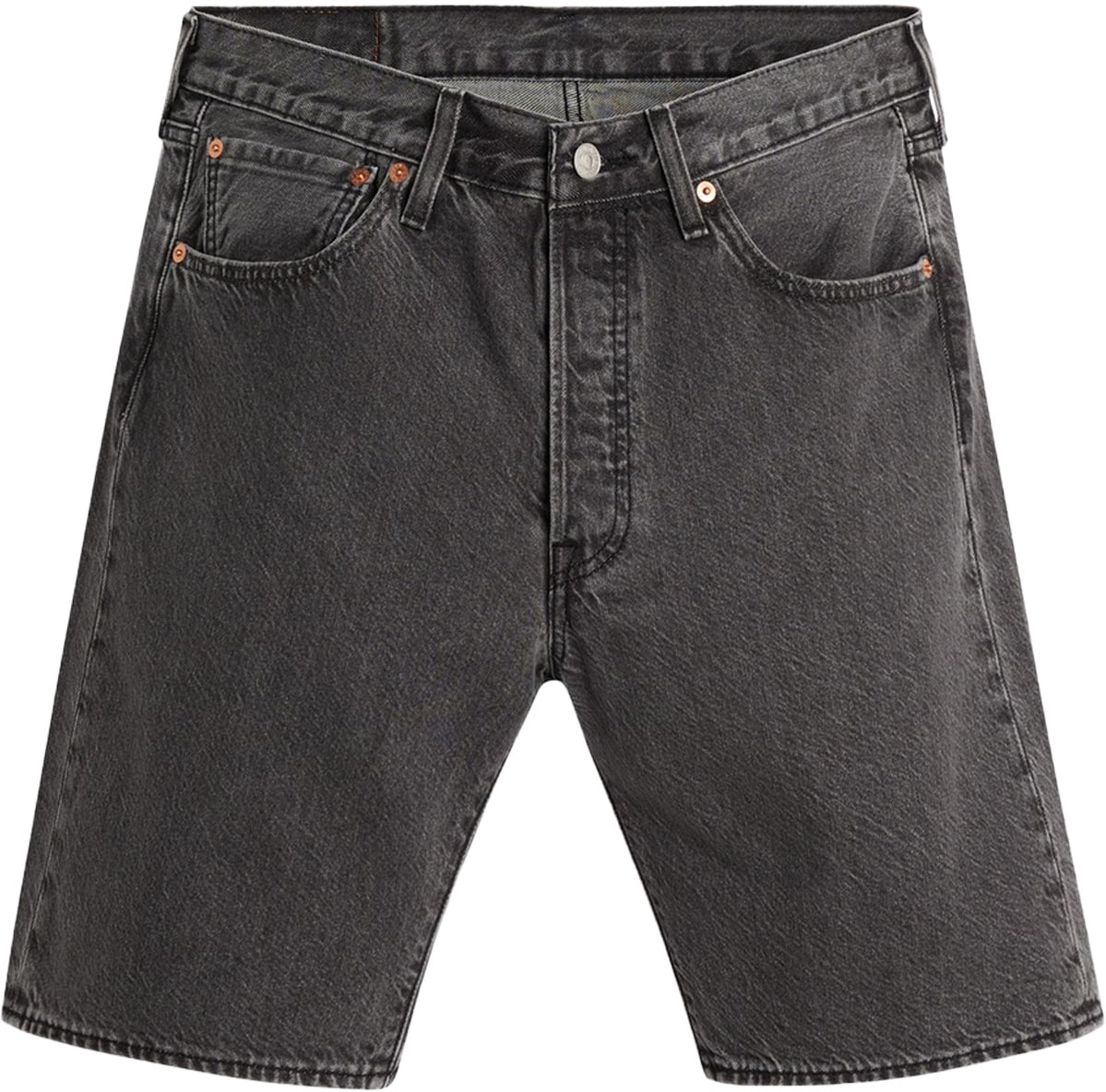 Levis: Black 501 Original Shorts - 1