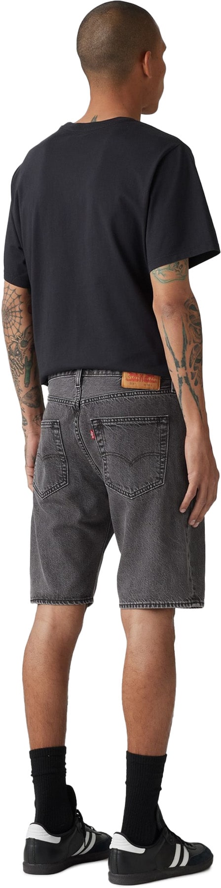 Levis: Black 501 Original Shorts - 4