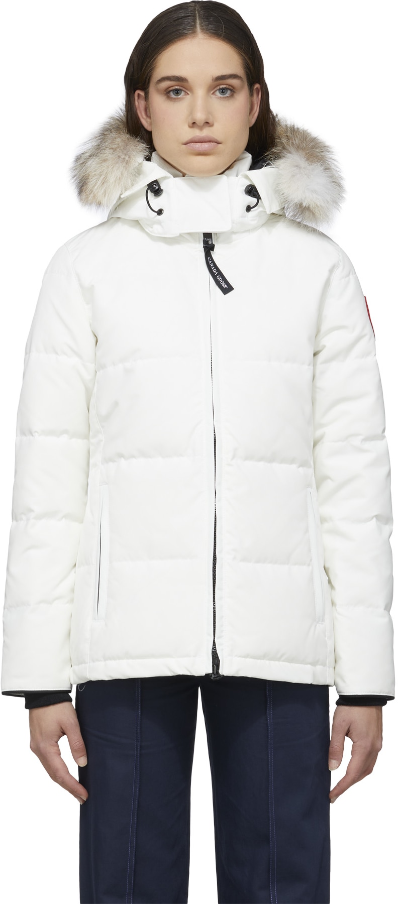 Canada Goose: White Chelsea Parka - 1