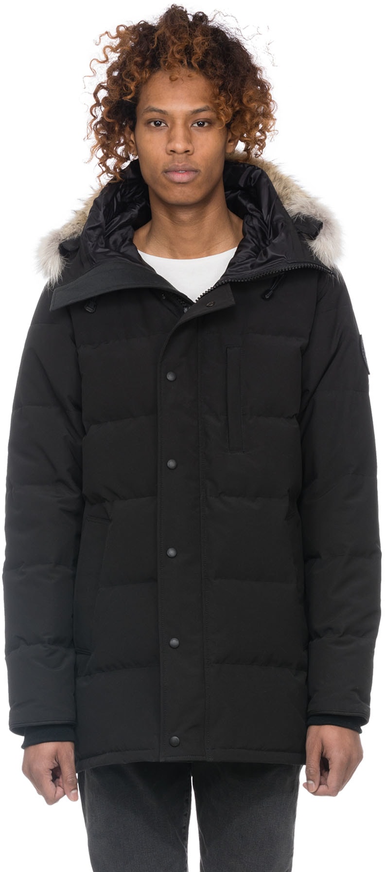 Canada goose men's carson parka black on sale