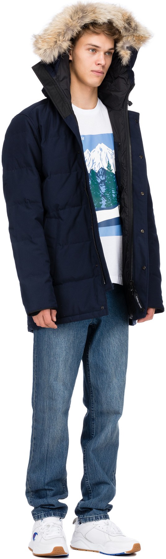 Canada Goose: Bleu Parka Carson Bleu - 4