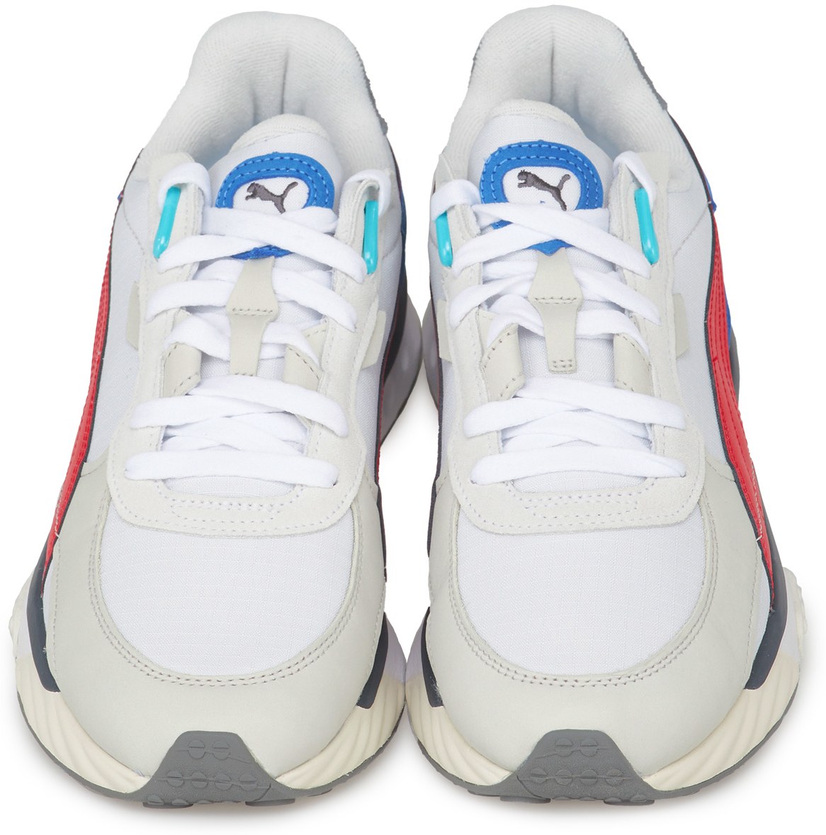 Puma: White Wild Rider Layers - 5
