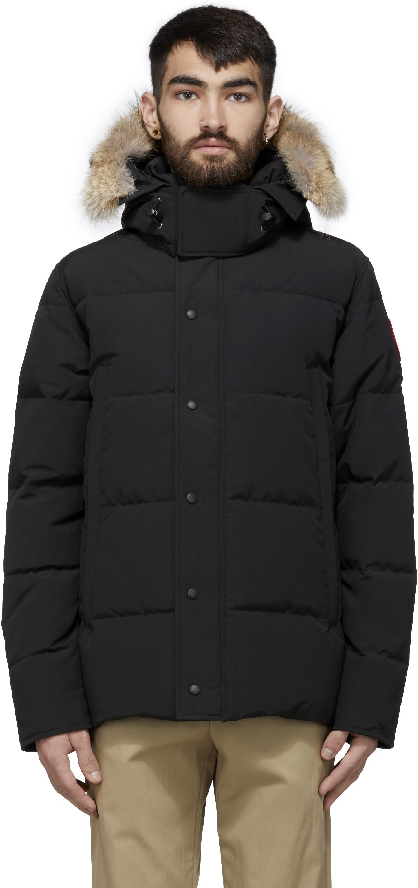 Canada Goose: Black Wyndham Parka - 1