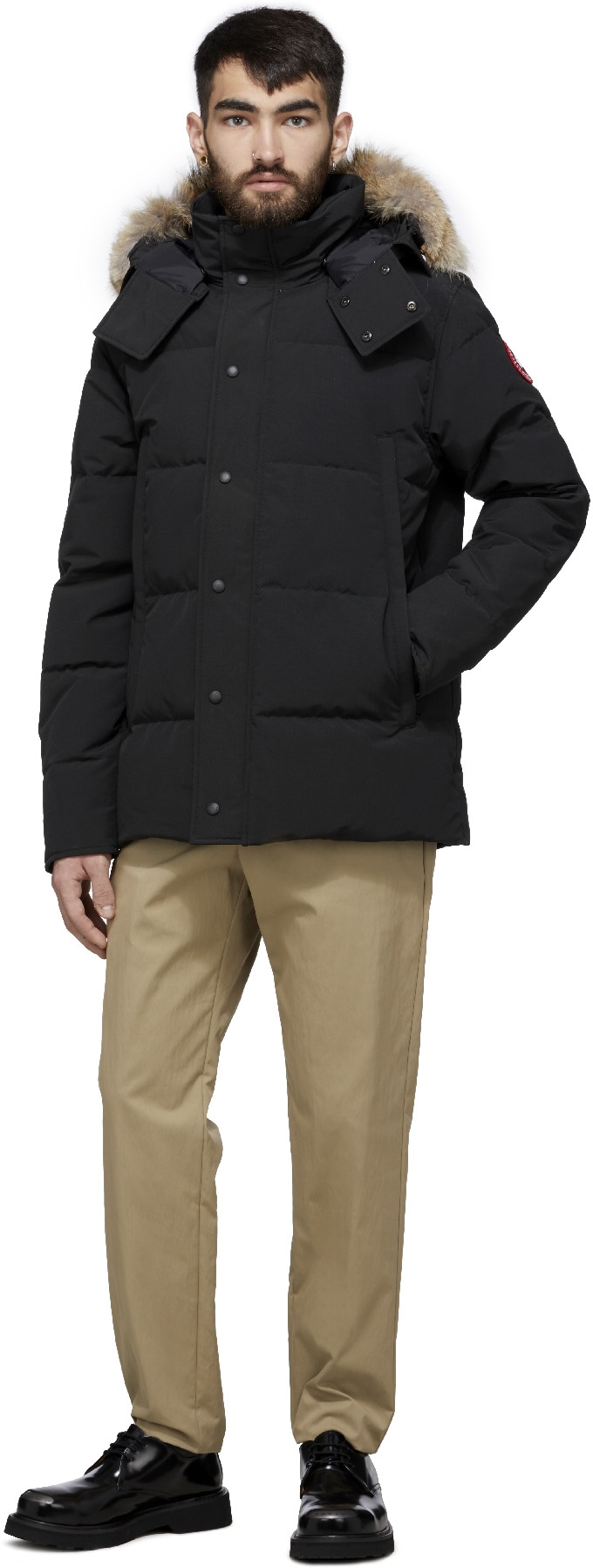 Canada Goose: Black Wyndham Parka - 4