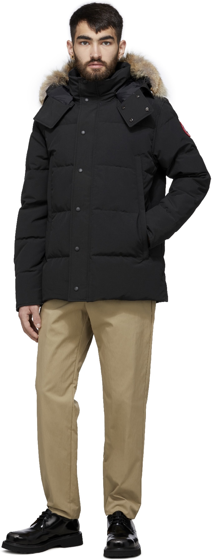 Canada Goose: Black Wyndham Parka - 4