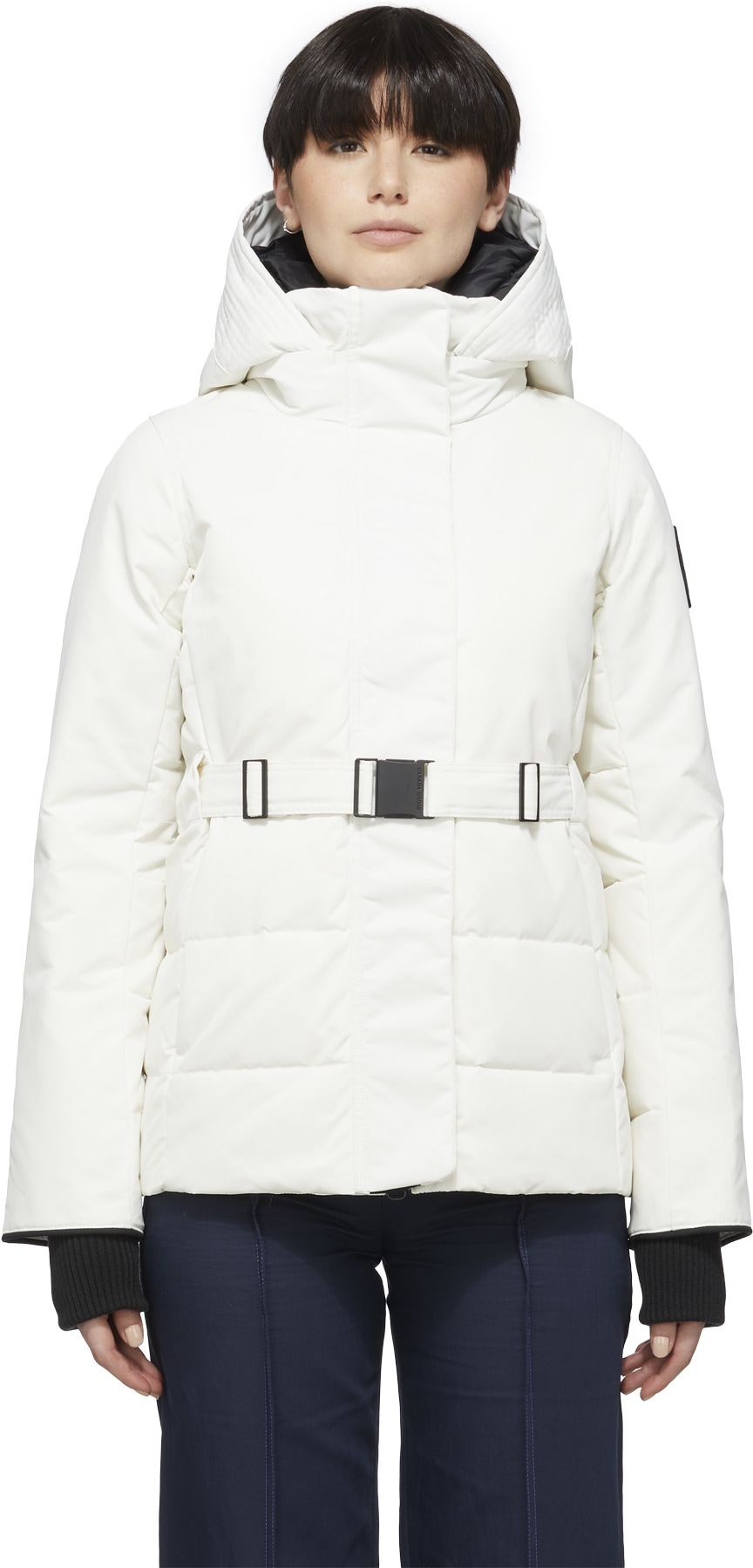 Canada Goose: White Black Label Performance Satin McKenna Jacket - 1