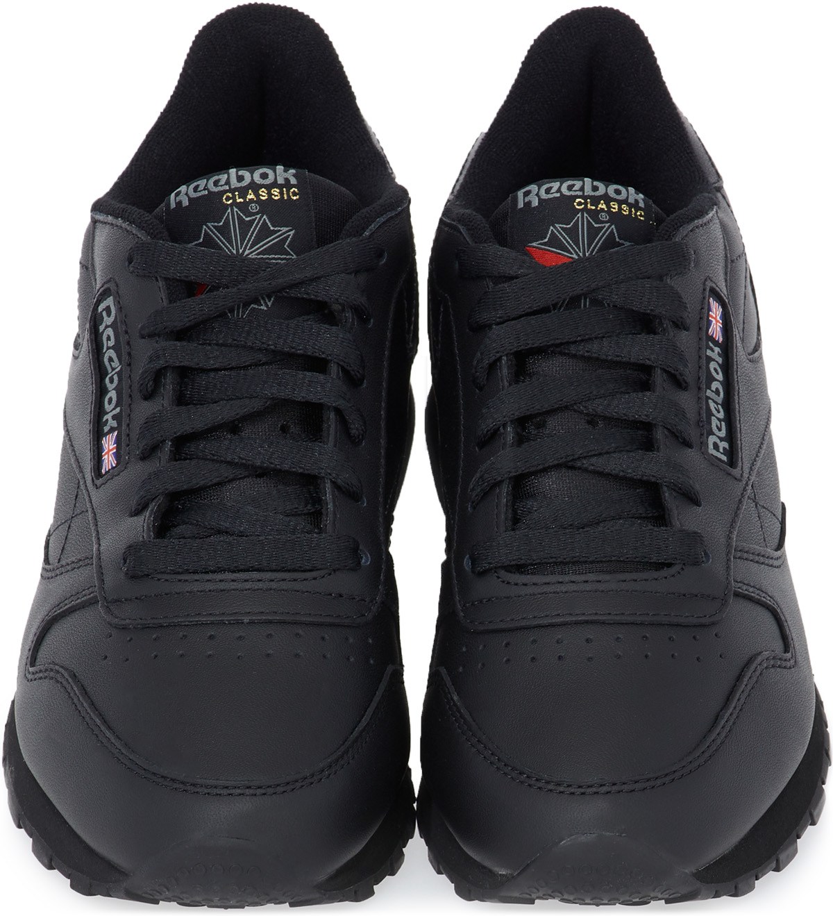 Reebok: Noir Classique Cuir Noir - 4