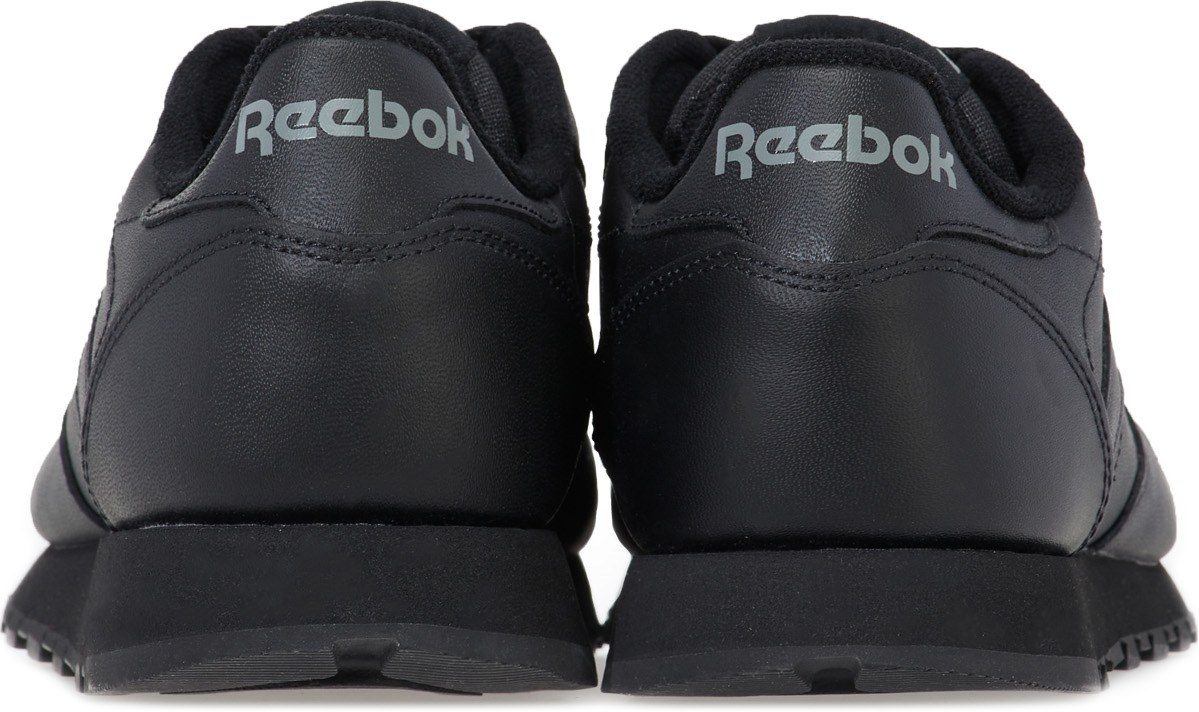 Reebok: Noir Classique Cuir Noir - 5