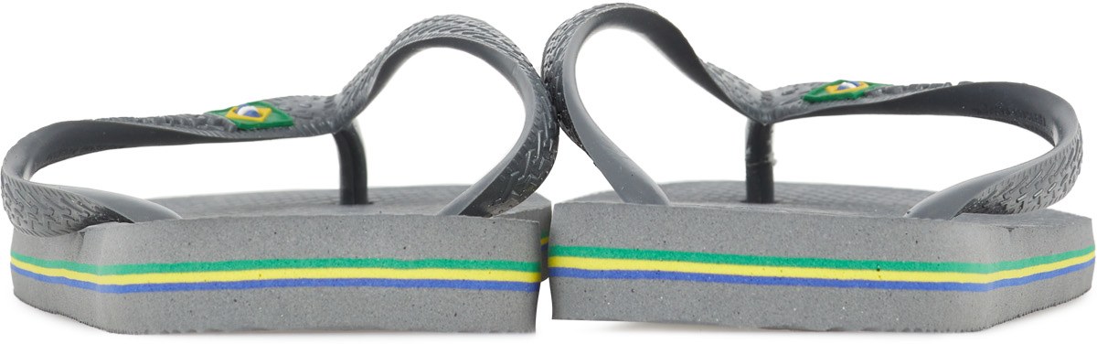 Havaianas: Grey Brazil Flip Flops - 5