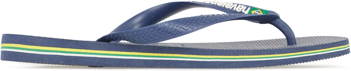 Havaianas: Bleu Claquettes Logo Brésil Bleu - 4