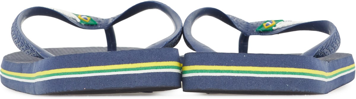 Havaianas: Bleu Claquettes Logo Brésil Bleu - 5