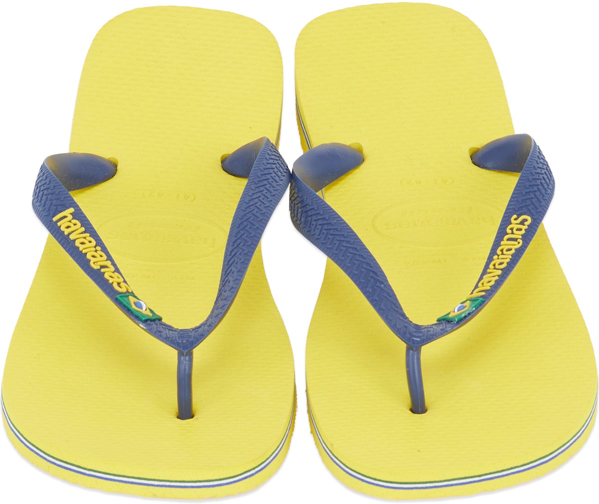 Havaianas: Yellow Brazil Logo Flip Flops - 1
